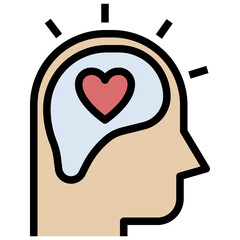 belief filled outline style icon