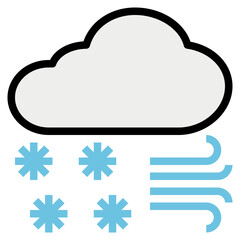 blizzard filled outline style icon