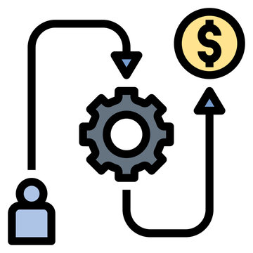 Business Filled Outline Style Icon