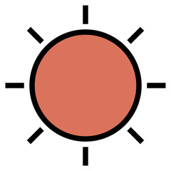 clear filled outline style icon