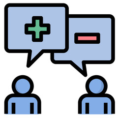 Obraz premium comment filled outline style icon