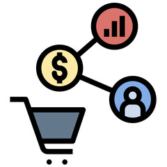 consumer filled outline style icon