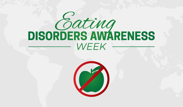 Eating Disorders Awareness Week with Not Eating Apple Illustration