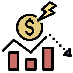 crisis filled outline style icon