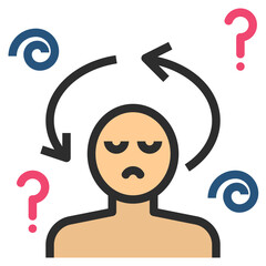 disorientation filled outline style icon