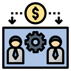 employee filled outline style icon