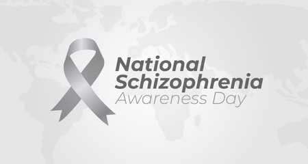 National Schizophrenia Awareness Day Background Illustration