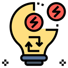 energy filled outline style icon