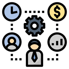 executive filled outline style icon
