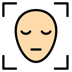 facial filled outline style icon