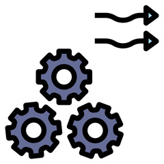 flow filled outline style icon