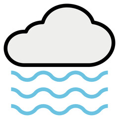 foggy filled outline style icon