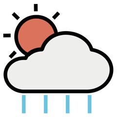 forecast filled outline style icon