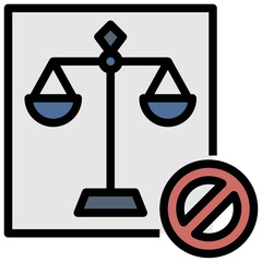 illegal filled outline style icon