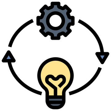 implementation filled outline style icon