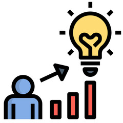 inspiration filled outline style icon