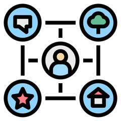 interaction filled outline style icon