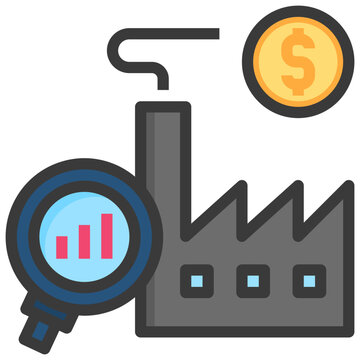 microeconomics filled outline style icon