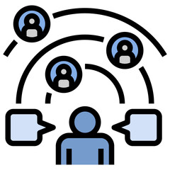network filled outline style icon