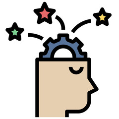 new filled outline style icon