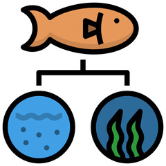 niche filled outline style icon