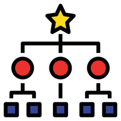 organization filled outline style icon