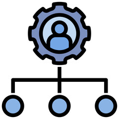 organization filled outline style icon