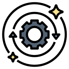 outstanding filled outline style icon