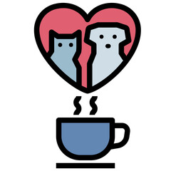 pet filled outline style icon