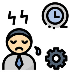 pressure filled outline style icon