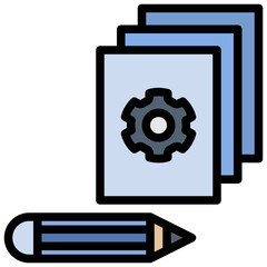 prototyping filled outline style icon
