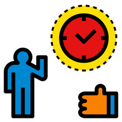 punctual filled outline style icon