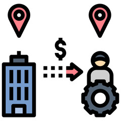 Fototapeta premium remote filled outline style icon