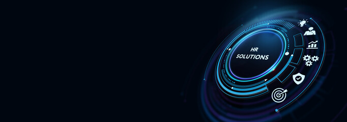 Business, Technology, Internet and network concept. HR Solutions.  3d illustration