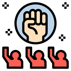 revolution filled outline style icon