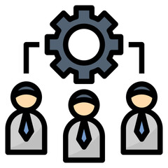 service filled outline style icon