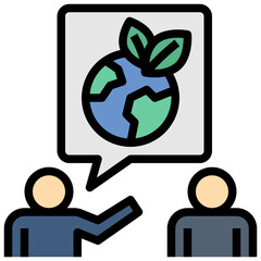 sharing filled outline style icon