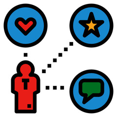 skill filled outline style icon