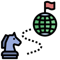 strategy filled outline style icon