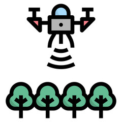 survey filled outline style icon
