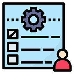 tasklist filled outline style icon