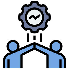 teammate filled outline style icon