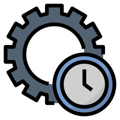 time filled outline style icon