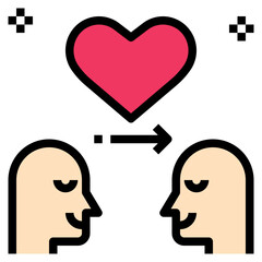 trust filled outline style icon