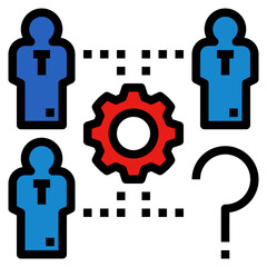 vacancy filled outline style icon