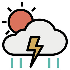 weather filled outline style icon