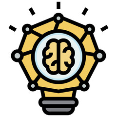 wisdom filled outline style icon