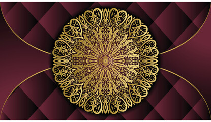 Excellent beautiful mandala style greeting and invitation card. Royal ornamental mandala design background. Invitation, Wedding card, Diwali, India, Indian, Arabic, Damask, Turkish, Dubai,
