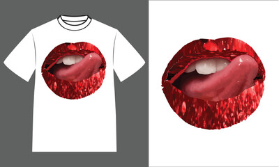 Sexy lips t-shirt design