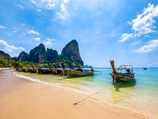 Obraz premium Railay and Phra nang Cave Beach in Krabi, Thailand